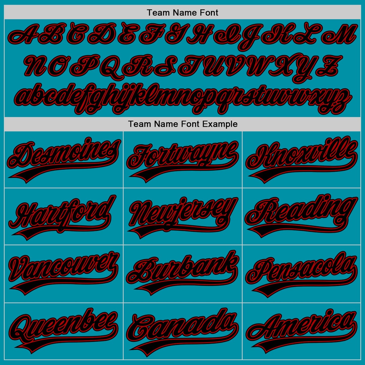 Custom Teal Black-Red Authentic Throwback Baseball Jersey view 4