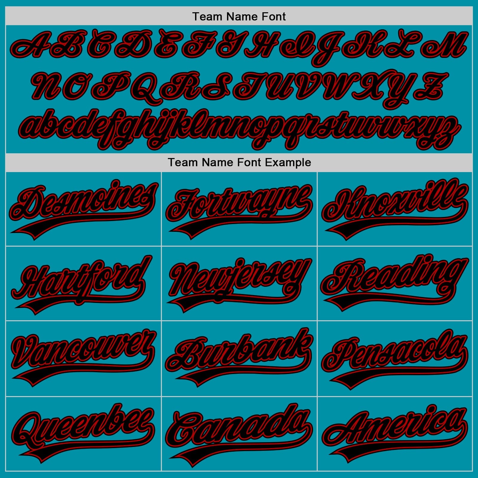 Custom Teal Black-Red Authentic Throwback Baseball Jersey view 4