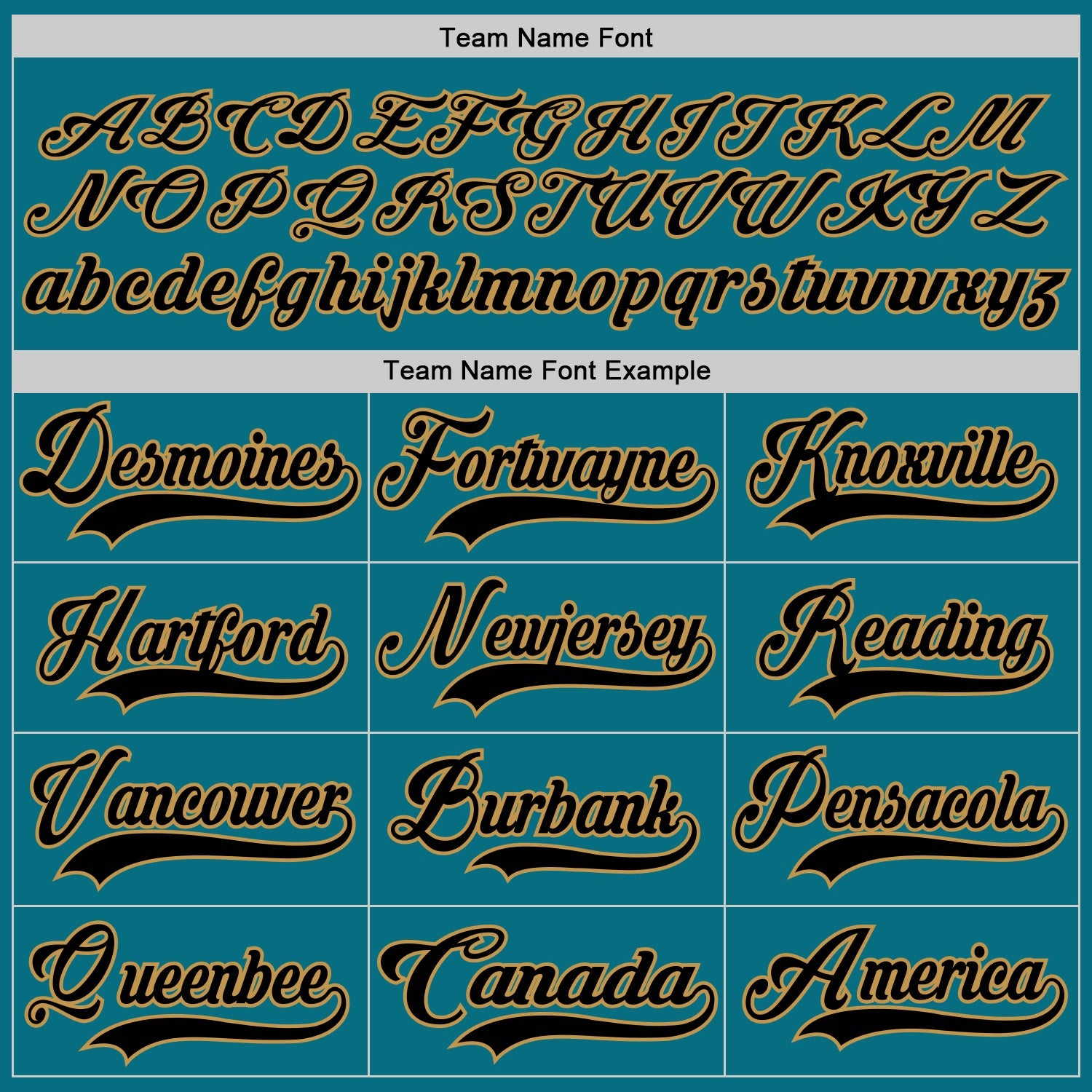Custom Teal Black-Old Gold Hockey Lace Neck Jersey view 4