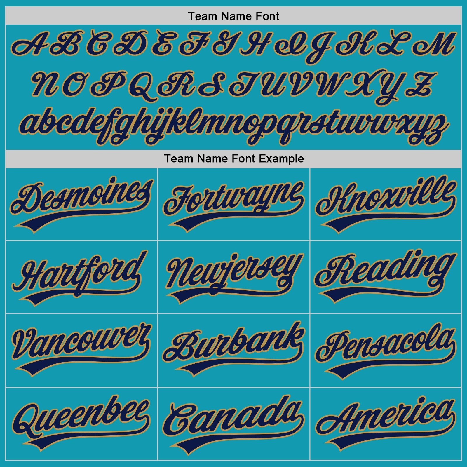 Custom Teal Navy-Old Gold Authentic Throwback Baseball Jersey view 4