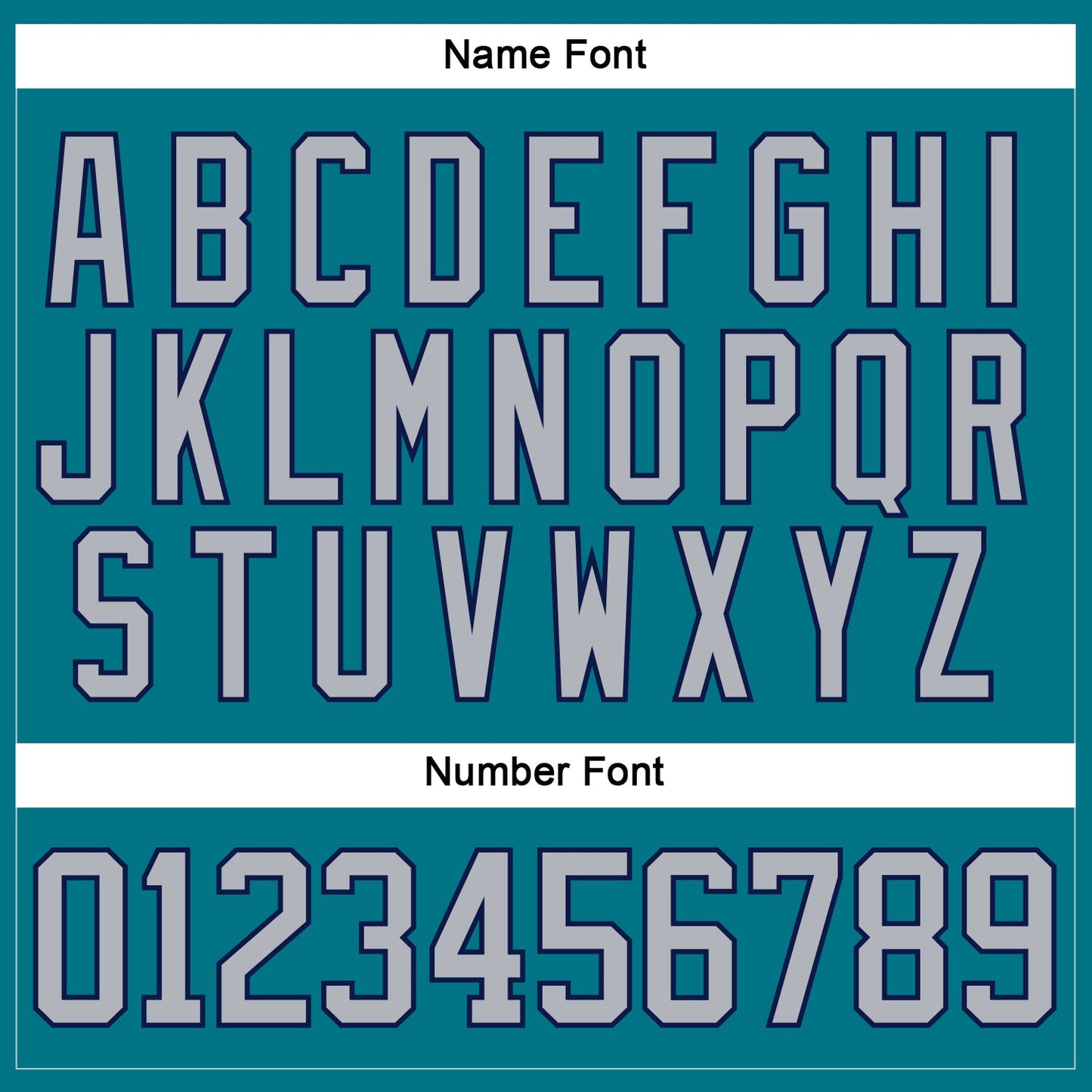Custom Teal Gray-Navy Hockey Jersey view 5