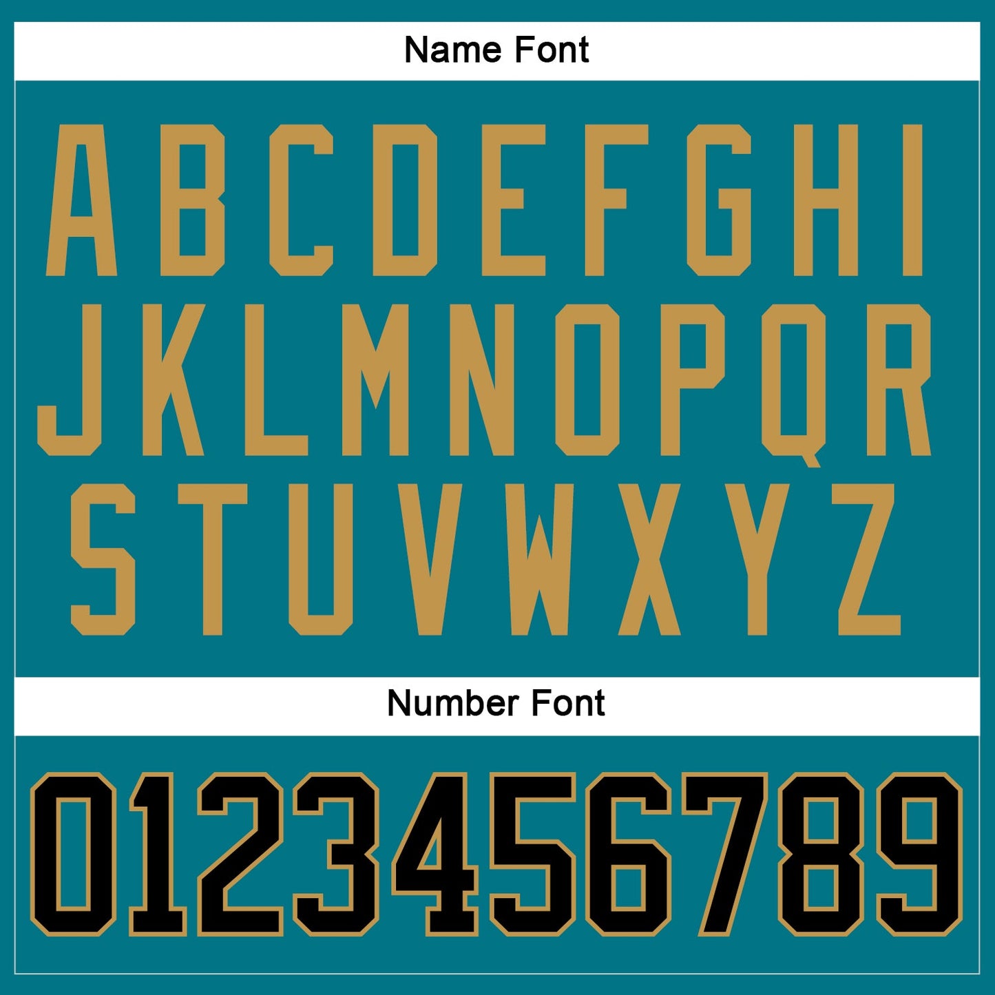 Custom Teal Black-Old Gold Hockey Jersey view 5