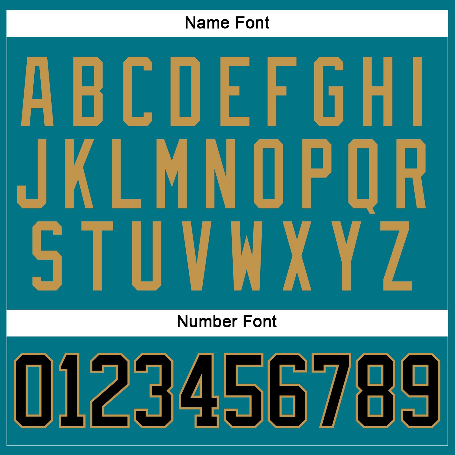 Custom Teal Black-Old Gold Hockey Jersey view 5