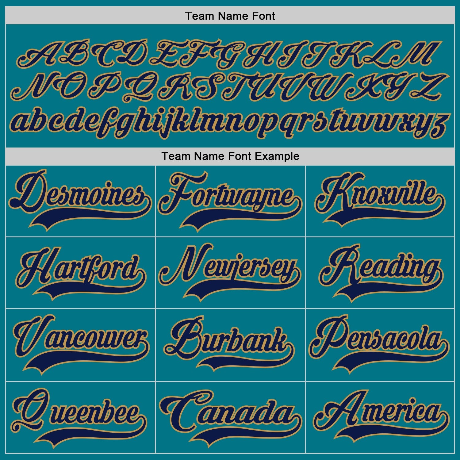 Custom Teal Navy-Old Gold Hockey Jersey view 4