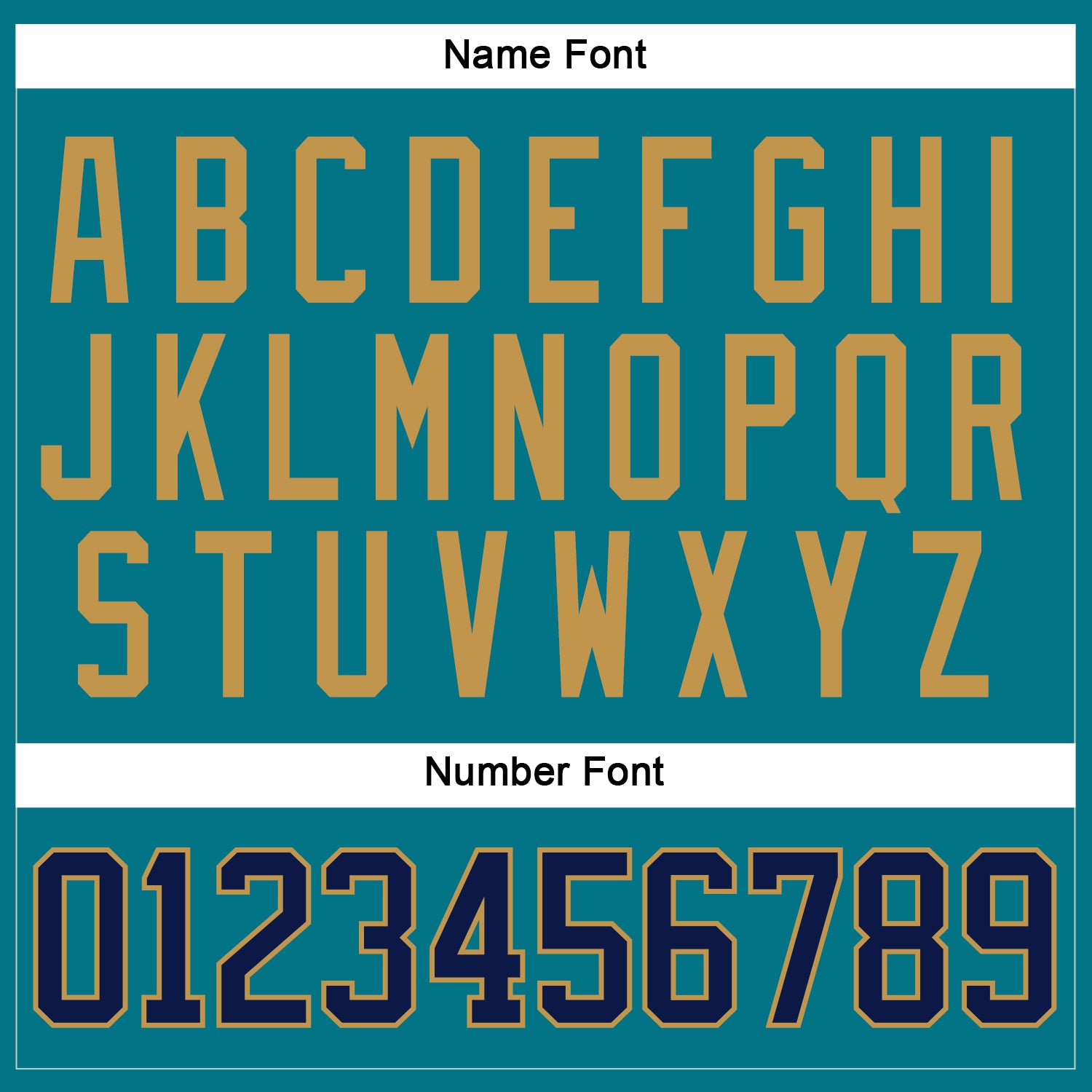 Custom Teal Navy-Old Gold Hockey Jersey view 5