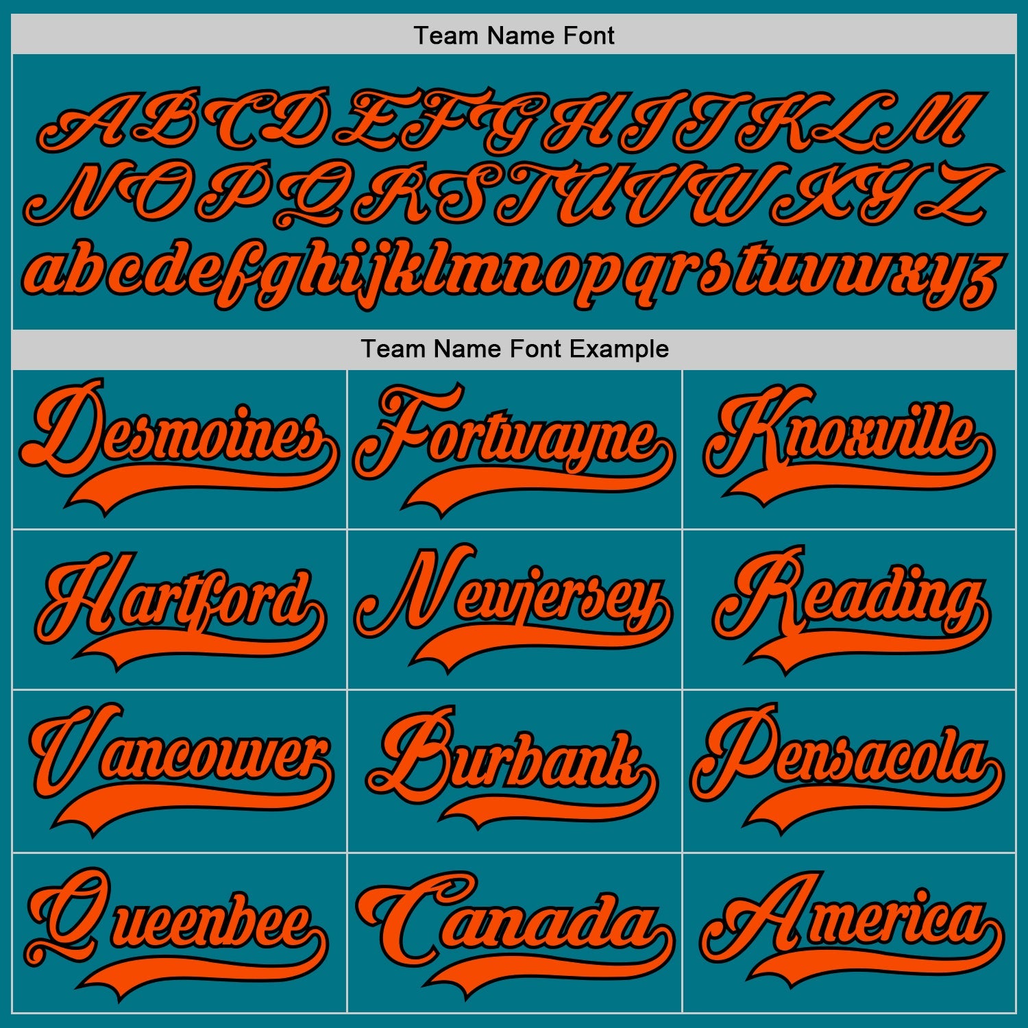 Custom Teal Orange-Black Hockey Jersey view 4