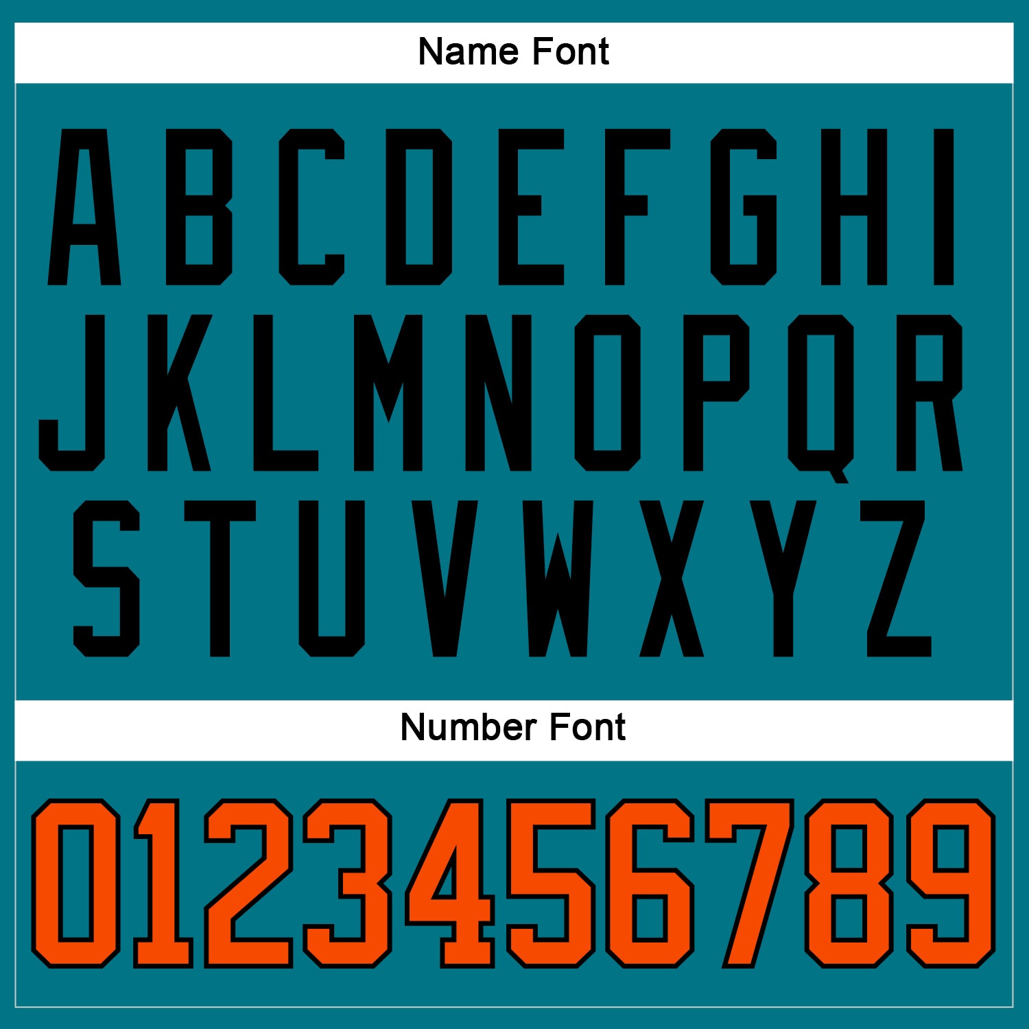 Custom Teal Orange-Black Hockey Jersey view 5