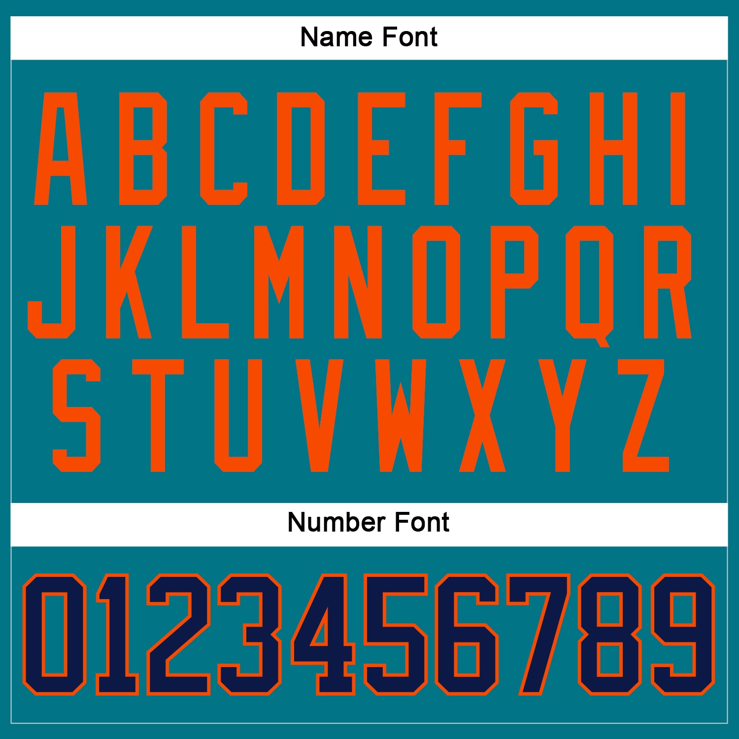 Custom Teal Navy-Orange Hockey Jersey view 5