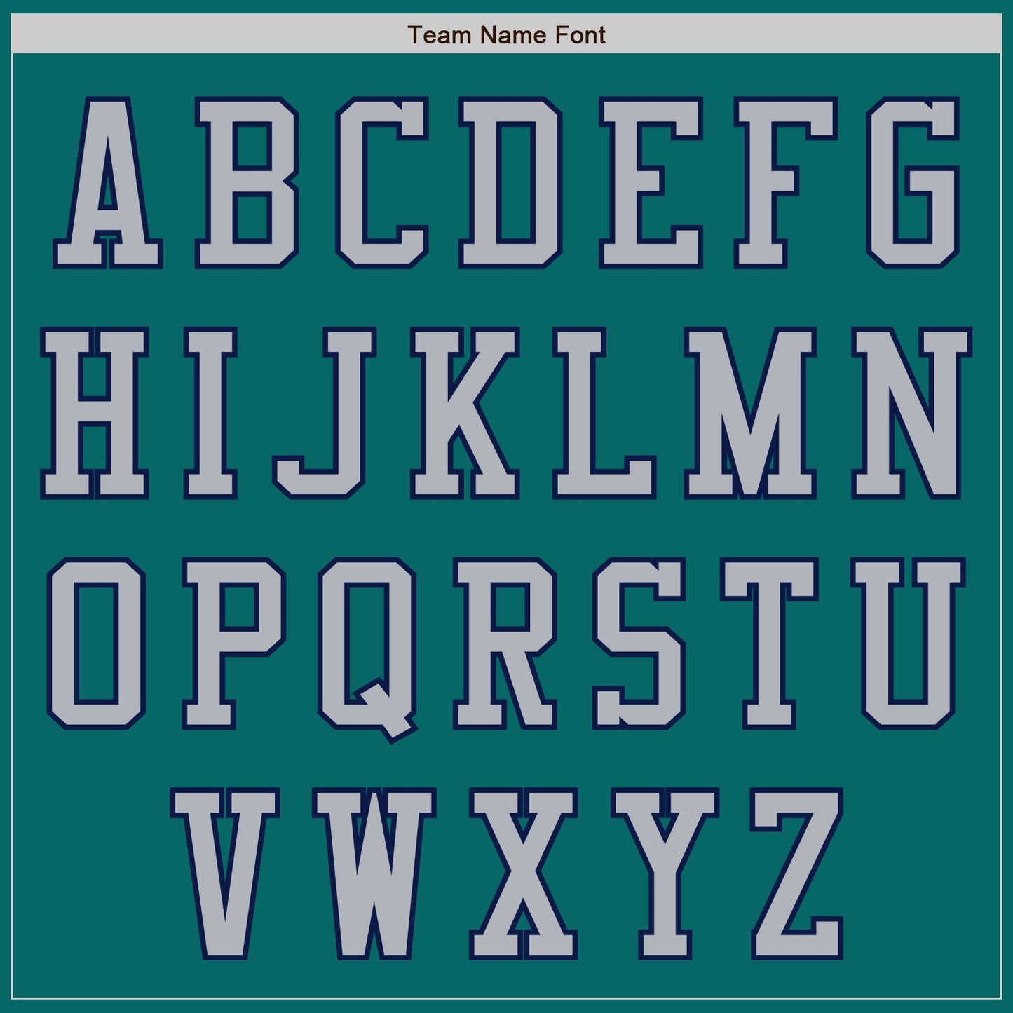 Custom Teal Gray-Navy Authentic Baseball Jersey view 3