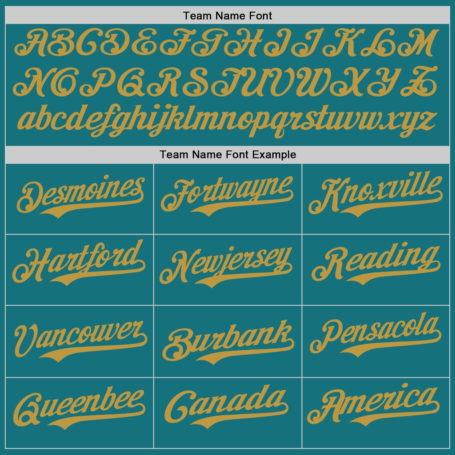 Custom Teal Old Gold Authentic Baseball Jersey view 4