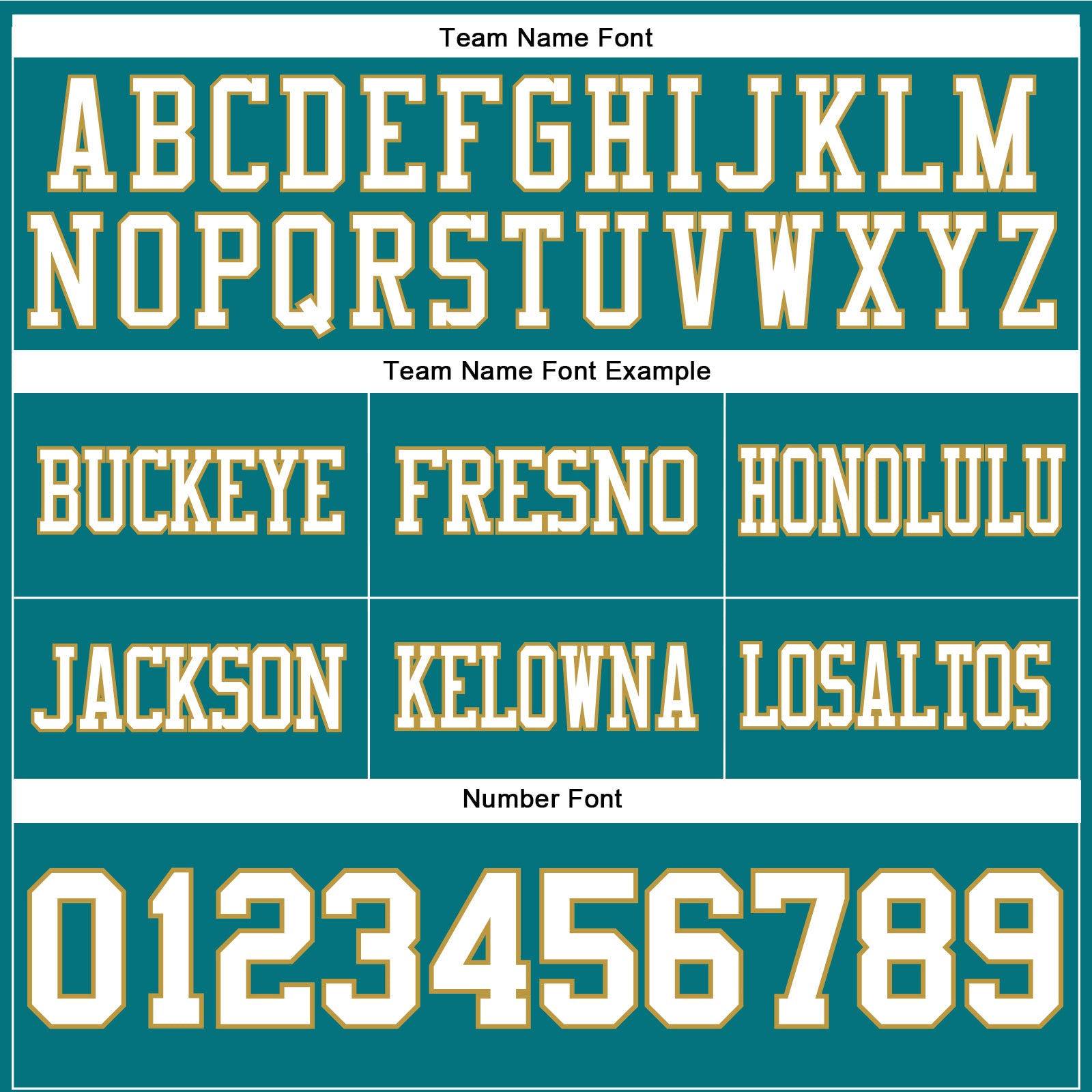 Custom Teal White-Old Gold Authentic Football Jersey view 4