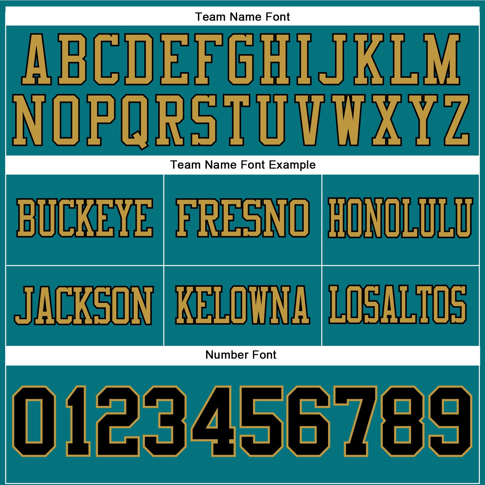 Custom Teal Black-Old Gold Authentic Football Jersey view 4