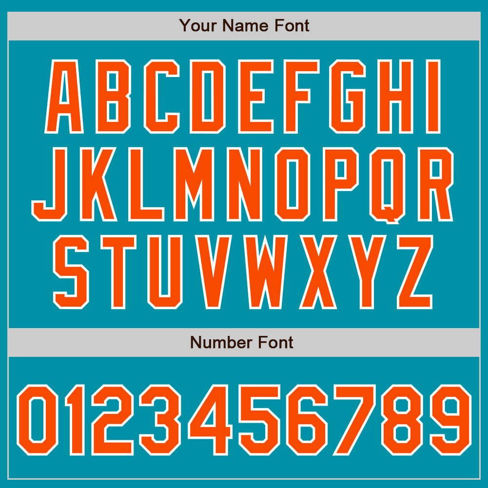 Custom Stitched Teal Orange-White Baseball Pullover Sweatshirt Hoodie view 4