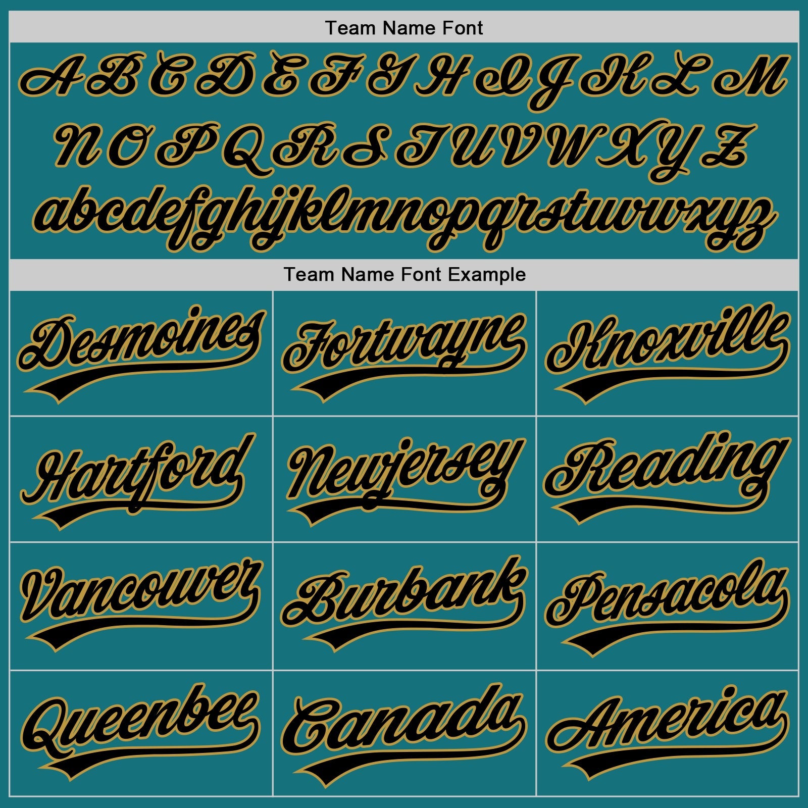 Custom Teal Black-Old Gold Authentic Baseball Jersey view 4