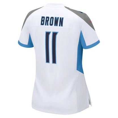 T.Titans #11 A.J. Brown White Game Jersey Stitched American Football Jerseys - Main View