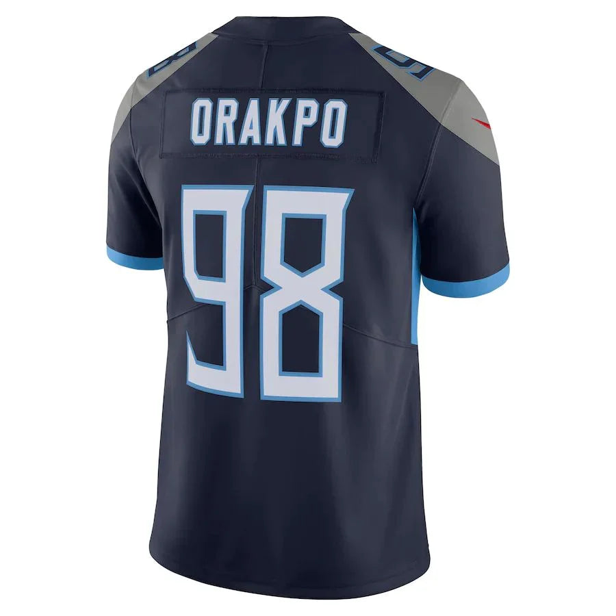 T.Titans #98 Brian Orakpo Navy Vapor Untouchable Limited Jersey Stitched American Football Jerseys - Main View