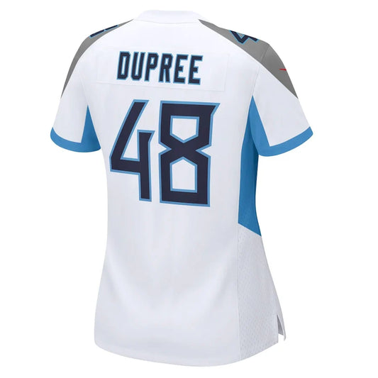 T.Titans #48 Bud Dupree White Game Jersey Stitched American Football Jerseys - Main View