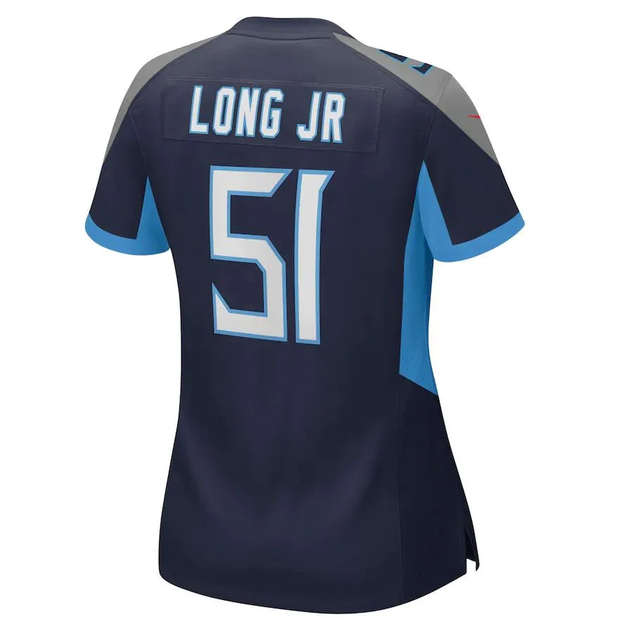 T.Titans #51 David Long Jr. Navy Game Jersey Stitched American Football Jerseys - Main View