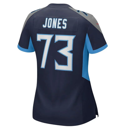 T.Titans #73 Jamarco Jones Navy Player Game Jersey Stitched American Football Jerseys - Main View