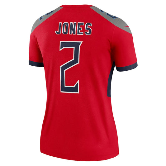 T.Titans #2 Julio Jones Red Inverted Legend Jersey Stitched American Football Jerseys - Main View