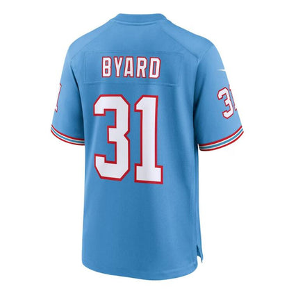 T.Titans #31 Kevin Byard Light Blue Oilers Throwback Alternate Game Player Jersey Stitched American Football Jerseys - Main View