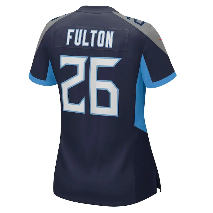 T.Titans #26 Kristian Fulton Navy Game Jersey Stitched American Football Jerseys - Main View