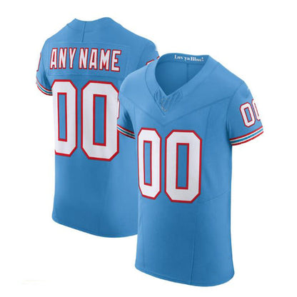 Custom T.Titans Light Blue Vapor F.U.S.E. Elite Jersey American Stitched Football Jerseys - Main View