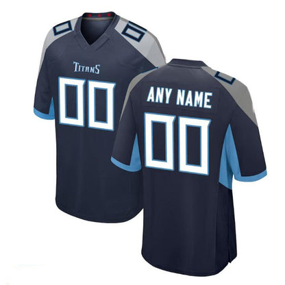 Custom T.Titans Navy Jersey American Stitched Football Jerseys - Main View