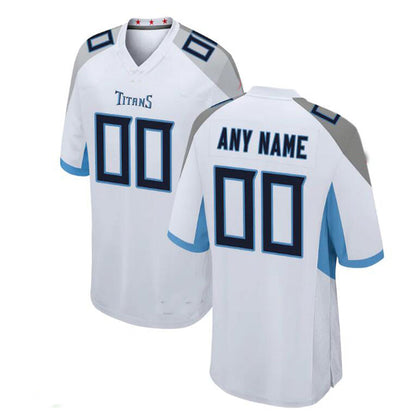 Custom T.Titans White Game Jersey American Stitched Football Jerseys - Main View
