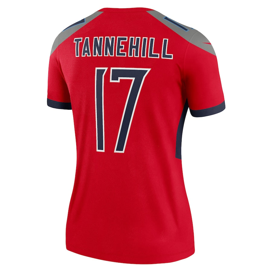T.Titans #17 Ryan Tannehill Red Inverted Legend Jersey Stitched American Football Jerseys - Main View