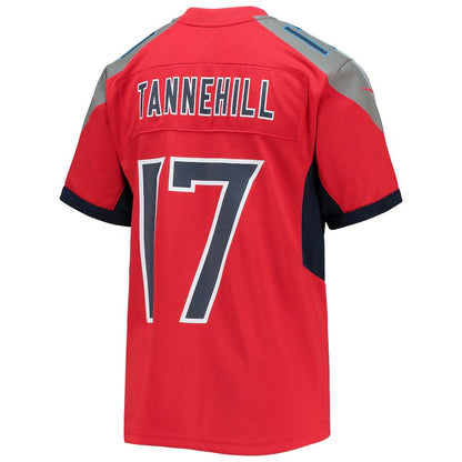 T.Titans #17 Ryan Tannehill Red Inverted Team Game Jersey Stitched American Football Jerseys - Main View