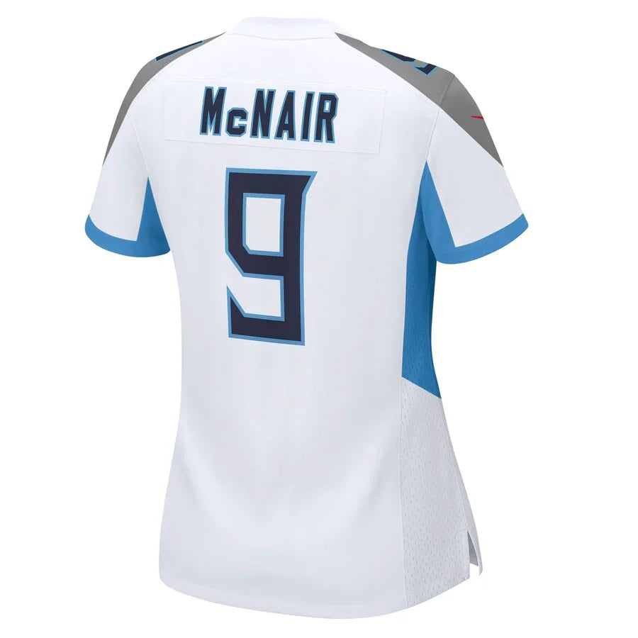 T.Titans #9 Steve McNair White Retired Game Jersey Stitched American Football Jerseys - Main View