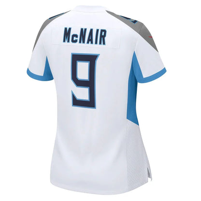 T.Titans #9 Steve McNair White Retired Game Jersey Stitched American Football Jerseys - Main View