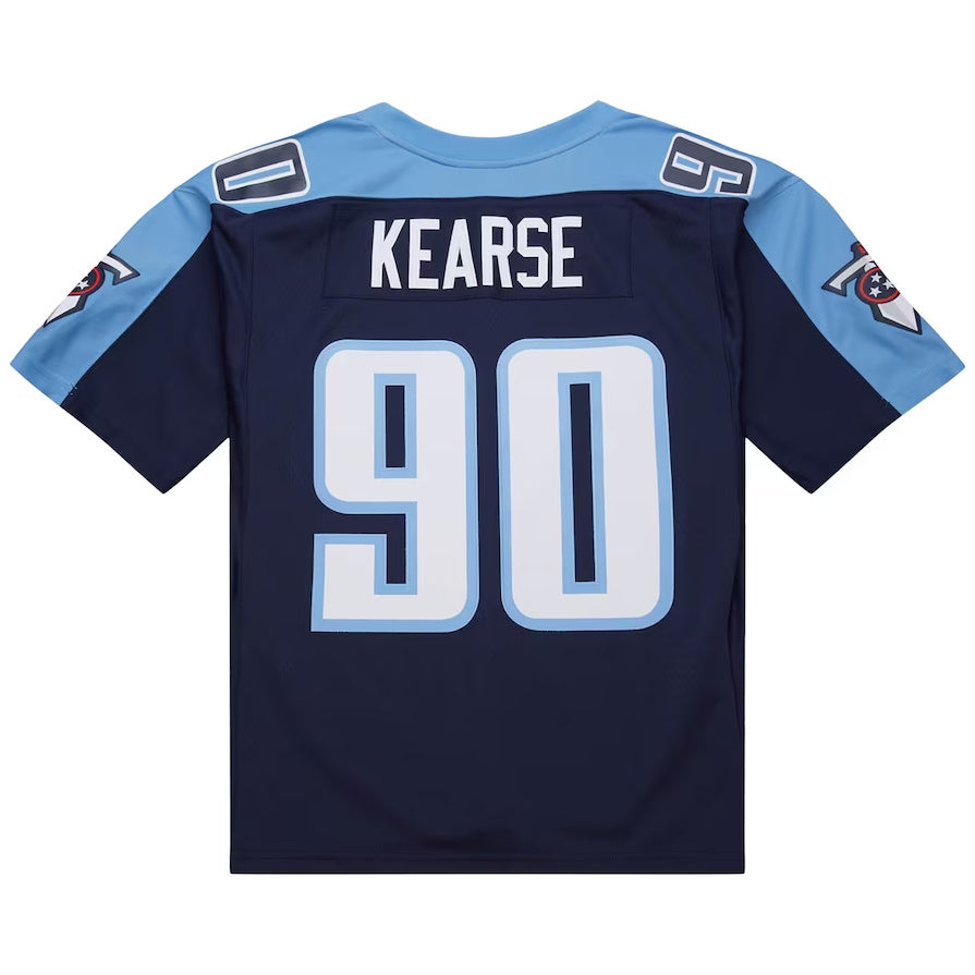 T.Titans #90 Jevon Kearse Mitchell & Ness 1999 Legacy Replica Jersey - Navy Stitched American Football Jerseys - Main View