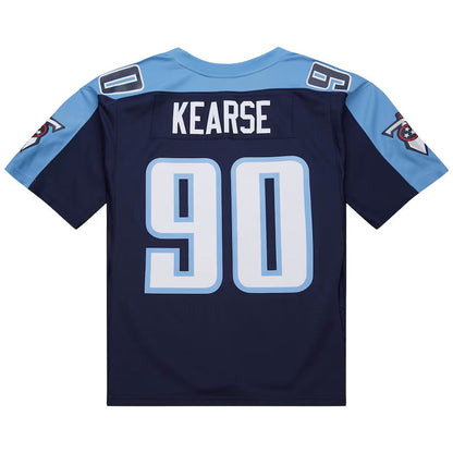 T.Titans #90 Jevon Kearse Mitchell & Ness 1999 Legacy Replica Jersey - Navy Stitched American Football Jerseys - Main View