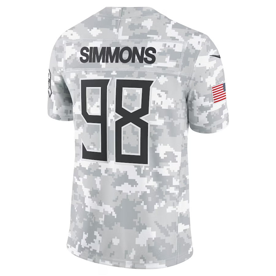 T.Titans #98 Jeffery Simmons Arctic Camo 2024 Salute to Service Limited Stitched American Football Jerseys - Main View