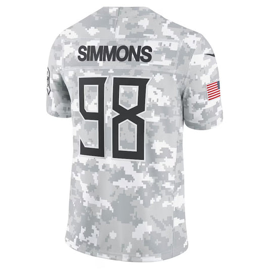T.Titans #98 Jeffery Simmons Arctic Camo 2024 Salute to Service Limited Stitched American Football Jerseys - Main View