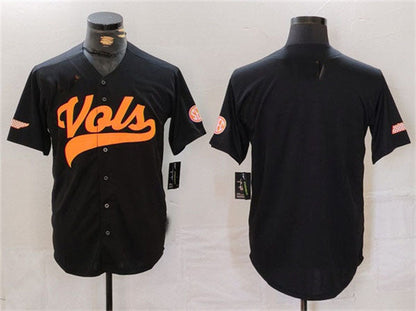 T.Volunteers Black Stitched American College Jerseys - Main View