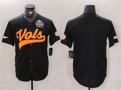 T.Volunteers Black With Patch Stitched American College Jerseys - Main View