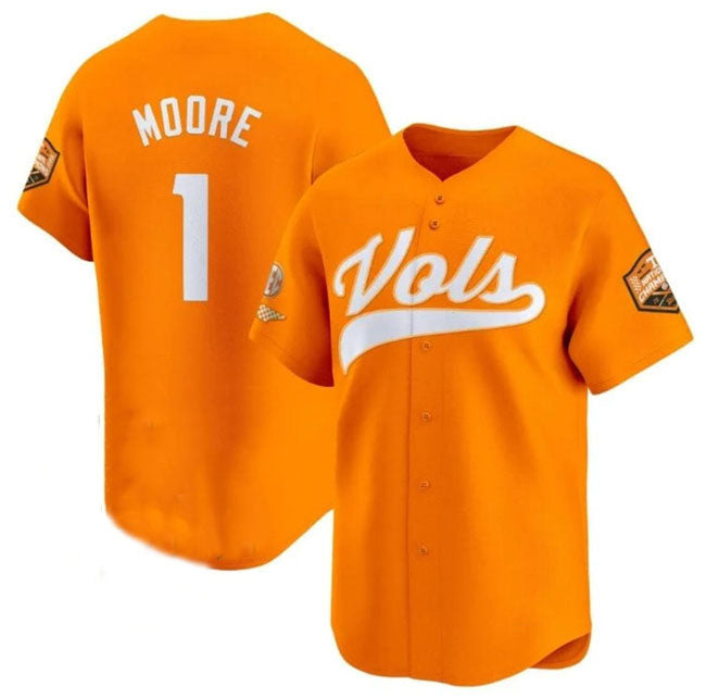 T.Volunteers #1 Christian Moore Orange 2024 Champions Vapor Limited Stitched American College Jerseys - Main View