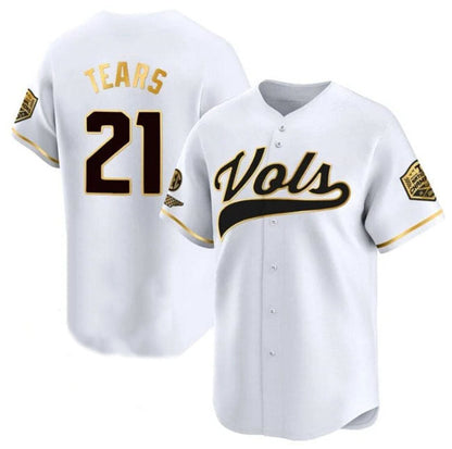 T.Volunteers #21 Kavares Tears White Gold 2024 Champions Vapor Limited Stitched College Jerseys - Main View