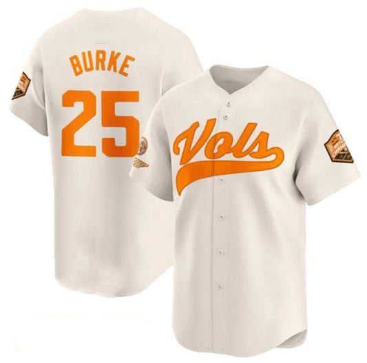 T.Volunteers #25 Blake Burke Cream 2024 Champions Vapor Limited Stitched College Jerseys - Main View