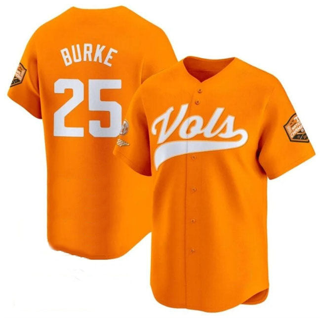 T.Volunteers #25 Blake Burke Orange 2024 Champions Vapor Limited Stitched College Jerseys - Main View