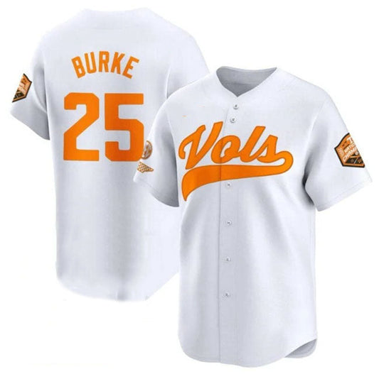 T.Volunteers #25 Blake Burke White 2024 Champions Vapor Limited Stitched College Jerseys - Main View