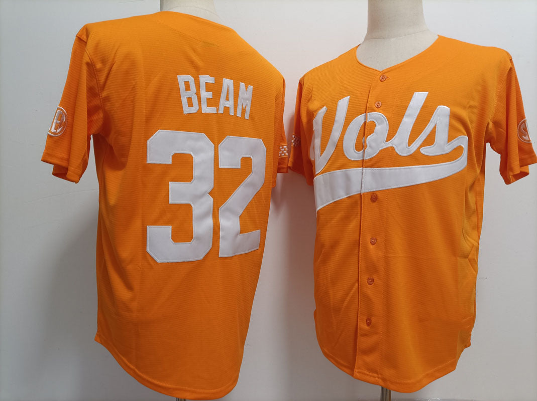 T.Volunteers #32 Drew Beam Orange Stitched College Jerseys - Main View