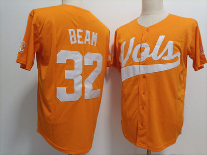 T.Volunteers #32 Drew Beam Orange Stitched College Jerseys - Main View