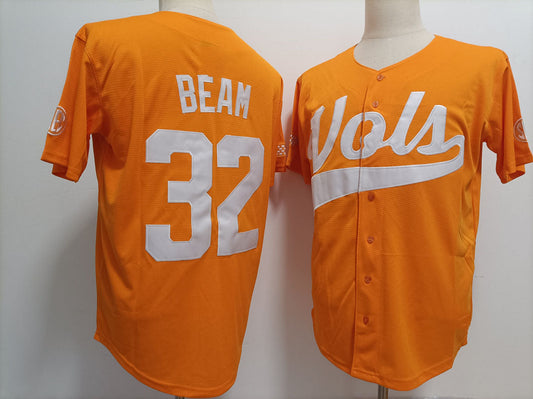 T.Volunteers #32 Drew Beam Orange Stitched College Jerseys - Main View