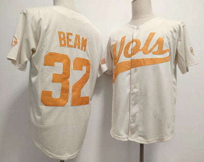 T.Volunteers #32 Drew Beam White Stitched College Jerseys - Main View
