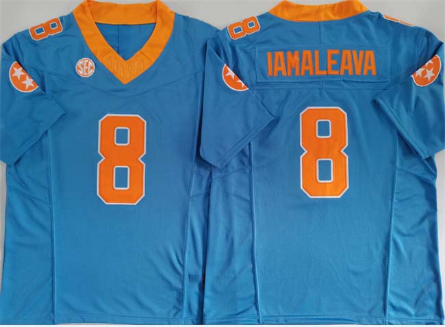 T.Volunteers #8 Nico Iamaleava Blue F.U.S.E. Stitched American College Jerseys - Main View