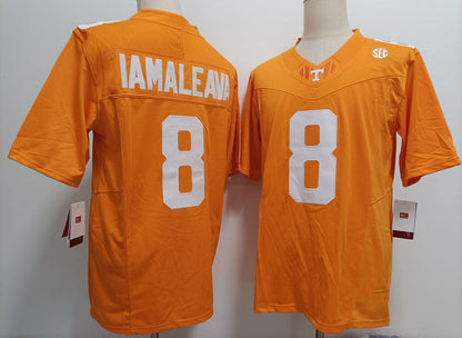 T.Volunteers #8 Nico Iamaleava Orange Stitched American College Jerseys - Main View